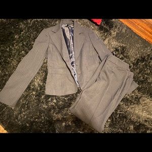 Nine West Blue Striped Pants Suit